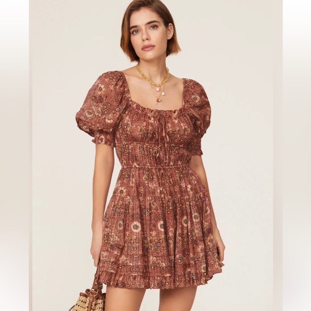 Ulla Johnson Rust Juniper Mini Dress